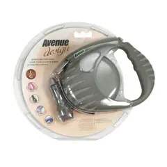 PETSPA - CORREA CINTA RETRACTIL GRIS L