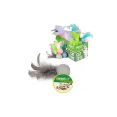 PETSPA - Juguete Para Gato Pelota De Fieltro Con Pluma