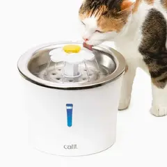 PETSPA - FUENTE ACERO INOXIDABLE CON FLOR 3 L