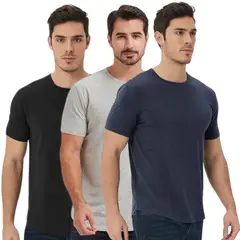 ELEMENTAL STORE - Camisetas para hombre cuello redondo x 3 unidades._.