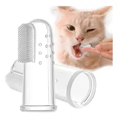 GENERICO - Cepillo Dental Silicona Para Mascota Dedos X2 Und
