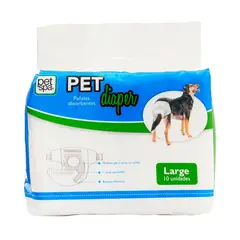 PETSPA - Pañal Para Perro Pet Diaper Talla L X 10 Und