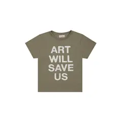 TENNIS - Camiseta verde con estampado de letras para mujer