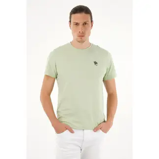 TENNIS - Camiseta verde estampada en espalda para hombre