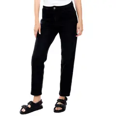 COLOR BLUE - Black Denim High Waist Mom Fit Jeans