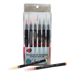 GENERICO - Marcadores De Acuarela Colores Vibrantes X7 Ideal Artistas