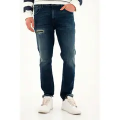 TENNIS - Jean Nudy tiro medio con parche para hombre