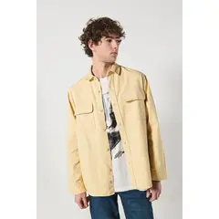 KOAJ - Sobrecamisa unicolor oversize con doble bolsillo con tapa HOMBRE