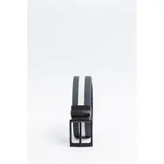 KOAJ - Cinturón masculino, negro y azul doble faz Hombre