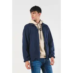 KOAJ - Buzo azul intenso con cuello alto, cremallera y bolsillos HOMBRE