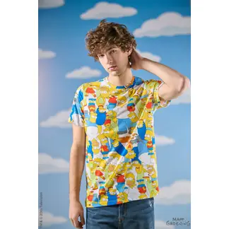 KOAJ - Camiseta crema clara manga corta con diseño de Los Sim Hombre