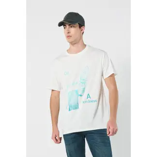 KOAJ - Camiseta manga corta unicolor con estampado en frente HOMBRE