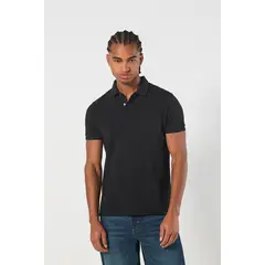 KOAJ - Camiseta unicolor polo con aberturas y manga corta HOMBRE