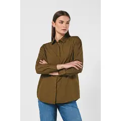 KOAJ - BLUSA CAMISERA OVERSIZE MANGA LARGA Mujer