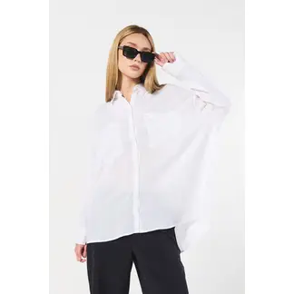 KOAJ - BLUSA CAMISERA OVERSIZE CON MANGA LARGA MUJER