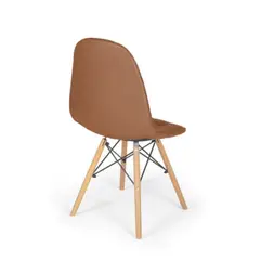 DISTRIONLINE - Silla De Diseño Eames Con Botones Color Marrón