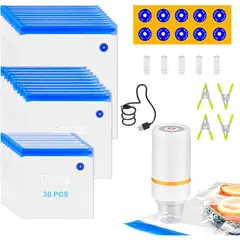 GENERICO - Sellador Electrico De Mano Y Pack Bolsas De Sellado Al Vacio