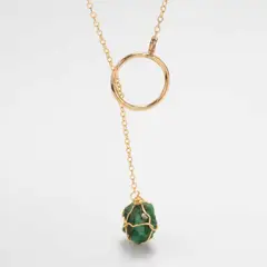 ENIGMA - Collar Cadena Piedra Esmeralda_.