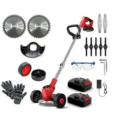 GENERAL - Guadaña Doble Bateria 48V Kit Cuchillas Mas Llantas