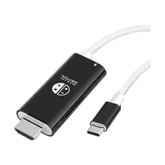 GENERICO - Cable Convertidor Usb Tipo C a HDMI Para Nintendo Switch 2m NEGRO