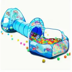 GENERICO - Juego de 3 Piezas para Niños Piscina de Pelotas y Túnel 535