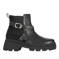 FRATTINI - Botabotin de Niña marca en Color NEGRO  BOTA VERTA