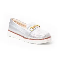 PRICE SHOES - Mocasin Casual Mujer 252A106PLATA