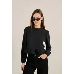 KOAJ - Blusa para mujer en tono unicolor cuenta con manga larg Mujer