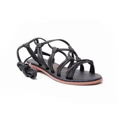 PRICE SHOES - Sandalias Planas para dama 302E209SNEGRO