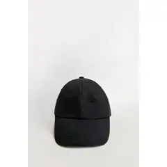 KOAJ - Cachucha negra beisbolera con texto bordado y visera curv MUJER