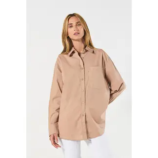 KOAJ - Blusa unicolor oversize con manga larga y botones Mujer