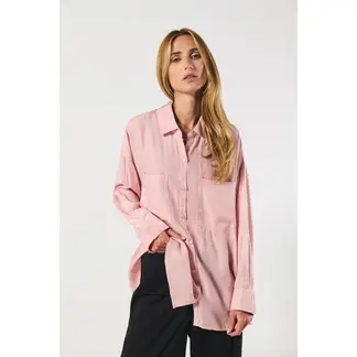 KOAJ - BLUSA CAMISERA OVERSIZE CON MANGA LARGA MUJER