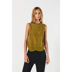 KOAJ - BLUSA MANGA SISA CON LAZO EN CINTURA POSTERIOR. Mujer
