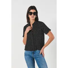 KOAJ - BLUSA CAMISERA MANGA CORTA CON BOLSILLO Mujer