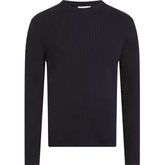 CALVIN KLEIN - Saco negro tejido slim de tejido canalé