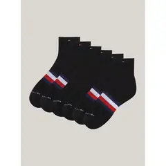 TOMMY HILFIGER - Paquete negro de 3 medias deportivas
