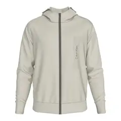 CALVIN KLEIN - Buzo Beige Con Capota Y Logo Horizontal