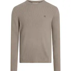 CALVIN KLEIN - Saco chocolate tejido slim de tejido canalé