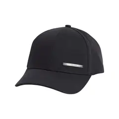CALVIN KLEIN - Gorra negra de algodón con barra metálica