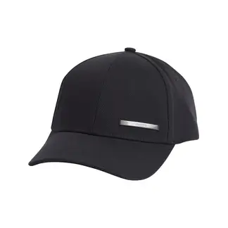 CALVIN KLEIN - Gorra negra de algodón con barra metálica