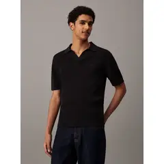 CALVIN KLEIN - Saco Negro Manga Corta Linear