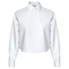 CALVIN KLEIN - Camisa blanca de popelina de manga larga