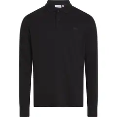 CALVIN KLEIN - Polo Negro Slim De Manga Larga Para Hombre