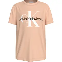 CALVIN KLEIN - Camiseta Naranja Unisex Con Logo