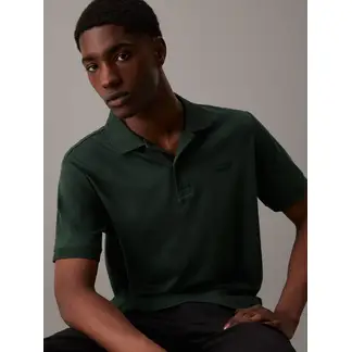 CALVIN KLEIN - Polo Verde Oscuro Slim De Algodón