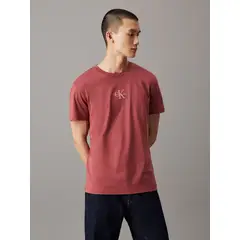 CALVIN KLEIN - Camiseta roja con monograma