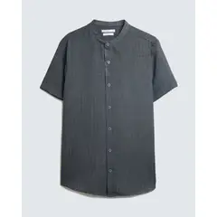 SEVEN SEVEN - Camisa Para Hombre Manga Corta Color Gris Oscuro Marca #45012095
