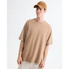SEVEN SEVEN - Camiseta Oversize Para Hombre Café