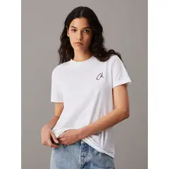 CALVIN KLEIN - Camiseta blanca con logo bordado