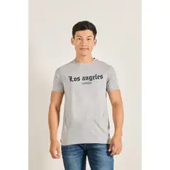 KOAJ - Camiseta manga corta con estampado de Los Angeles Califor HOMBRE